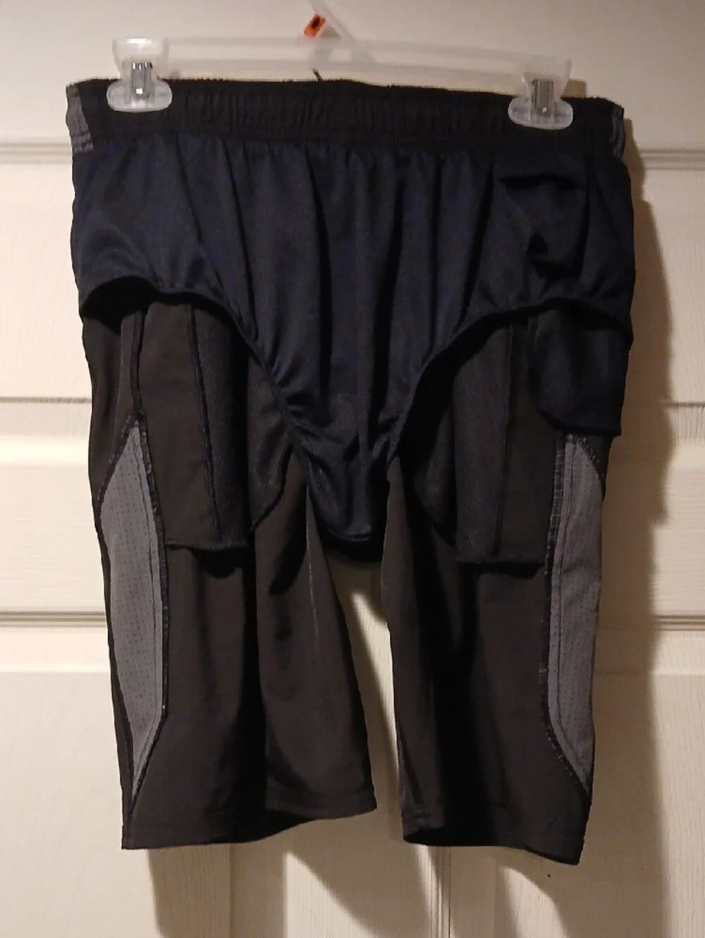 Nike Men’s Black Swim Trunks with White Swoosh and Gray Panels